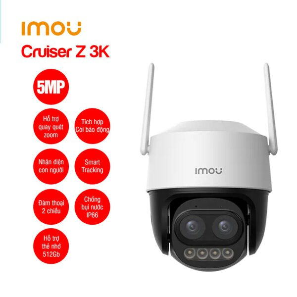 Camera IMOU IPC-S7DP-5M0WEZ 5MP(Cruiser Z 3K) ( Trắng, 5MP )