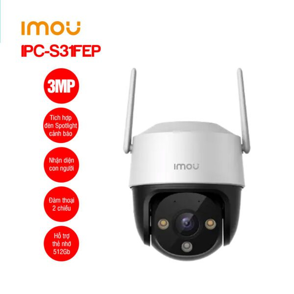 Camera Imou IPC-S31FEP Wifi PT Full Color 3.0MP ( Trắng, 3MP )