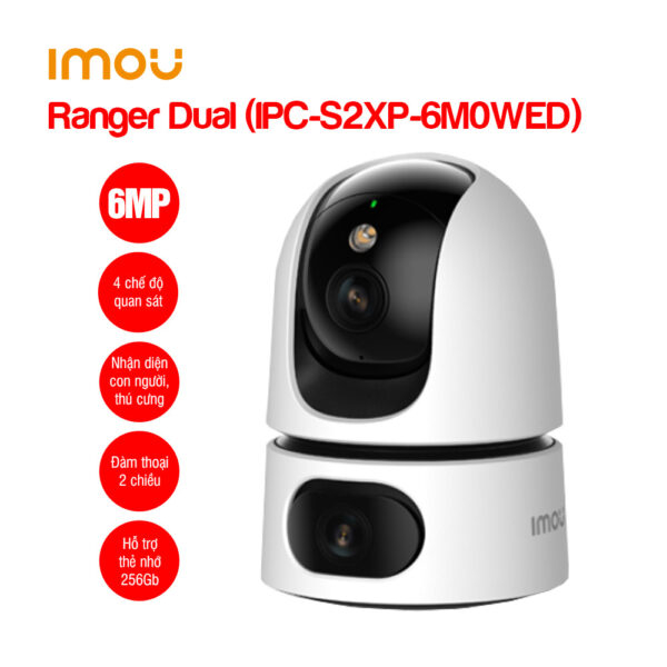 Camera IPC-S2XP-6M0WED (Ranger Dual 6MP) ( Trắng, 6MP )