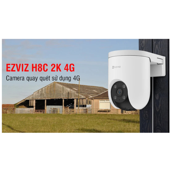 Camera Quay 360 Ngoài Trời Ezviz H8C 4G ( Trắng, 3MP ) - ảnh 2